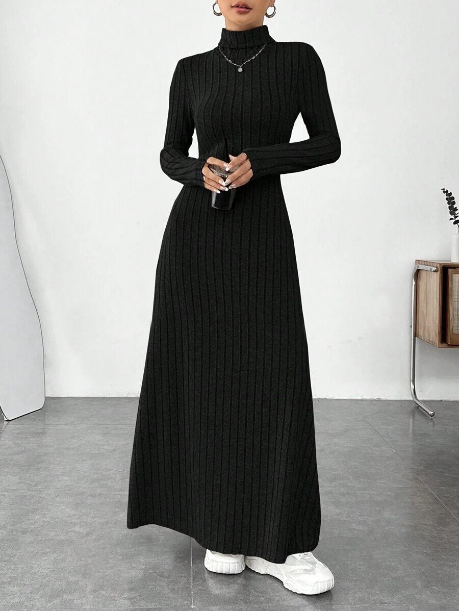 Women's Slim-Fit Turtleneck Sweater Dress