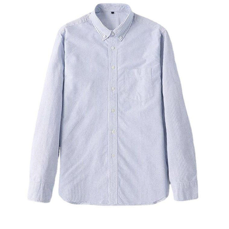 Men's Color-Block Striped Cotton Shirt