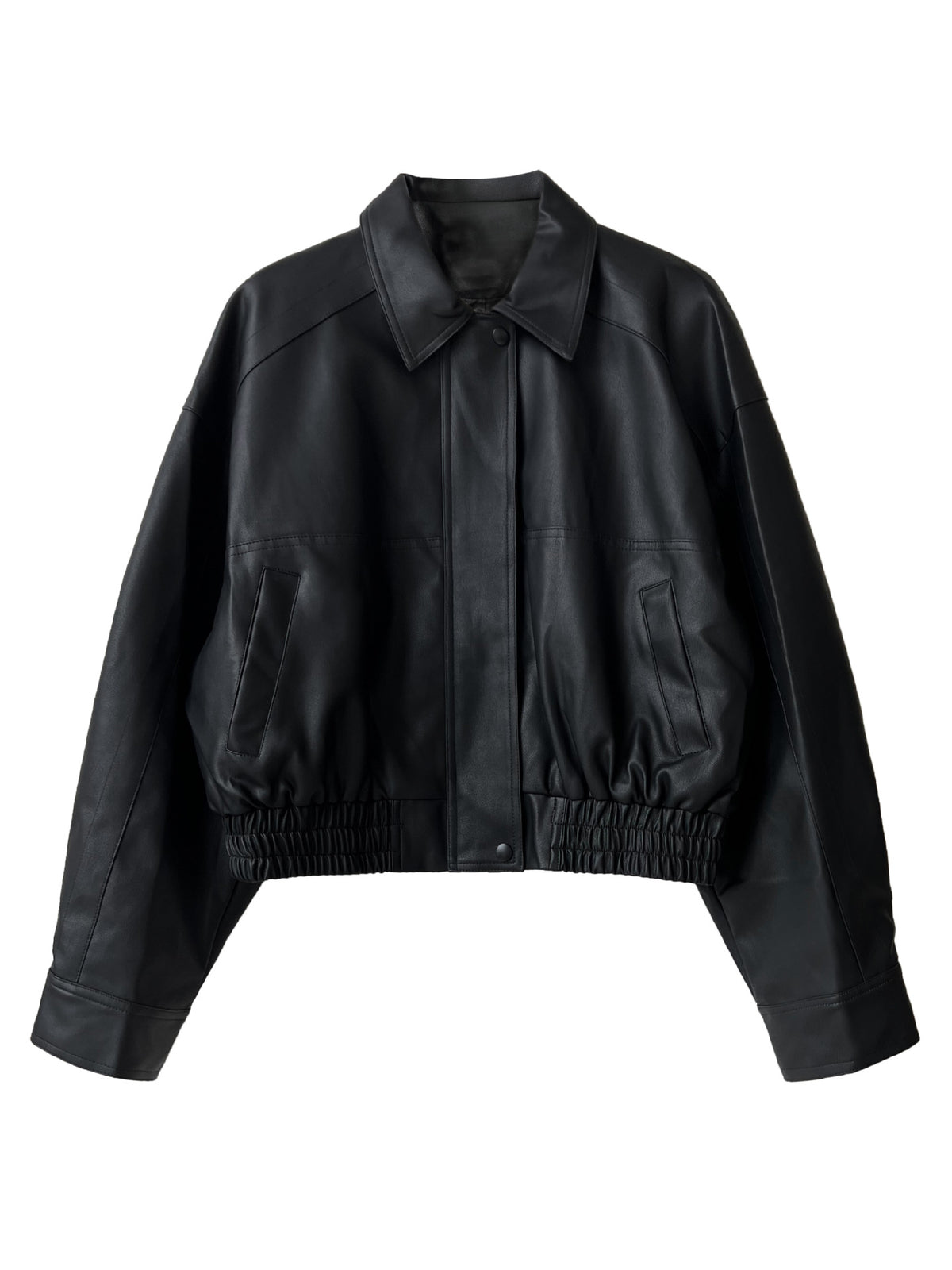 Women's Oversized Faux Leather Biker Jacket