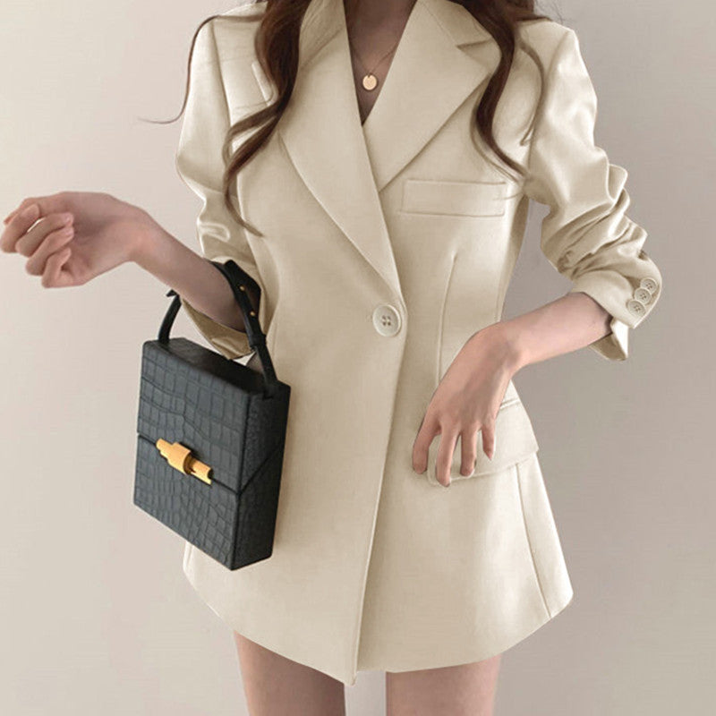 Women's Khaki Slim-Fit Blazer