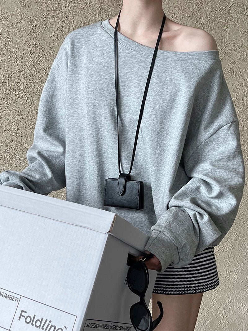 Women's Oversized Off-Shoulder Sweatshirt