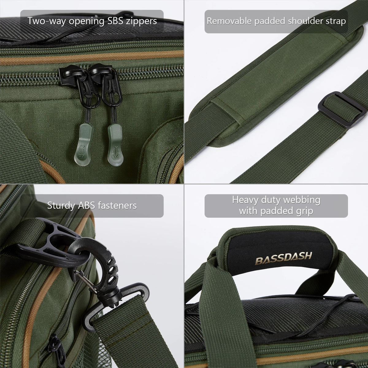 BASSDASH Waterproof Fishing Tackle Bag