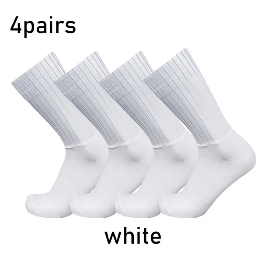 Non-Slip Cycling Sports Socks – 4 Pairs