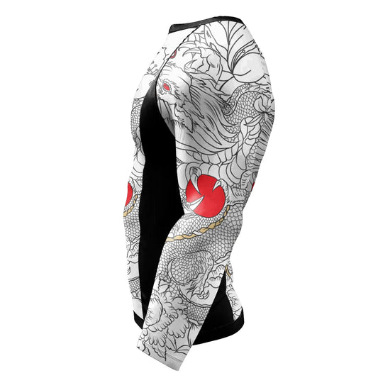 Men's Tattoo Print Compression Rash Guard
