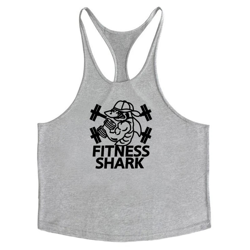 Men's Y-Back Cotton Gym Tank Top