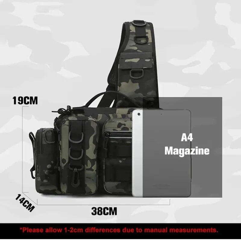 Fishing Tackle Backpack with Rod Holder