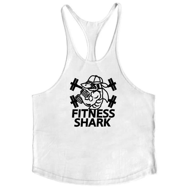 Men's Y-Back Cotton Gym Tank Top