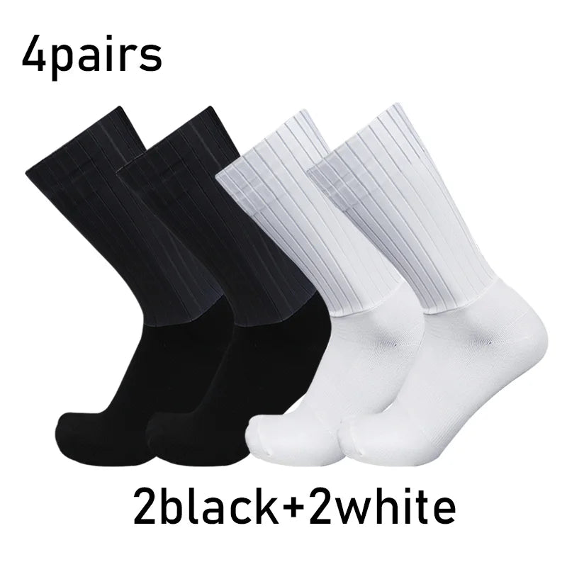 Non-Slip Cycling Sports Socks – 4 Pairs