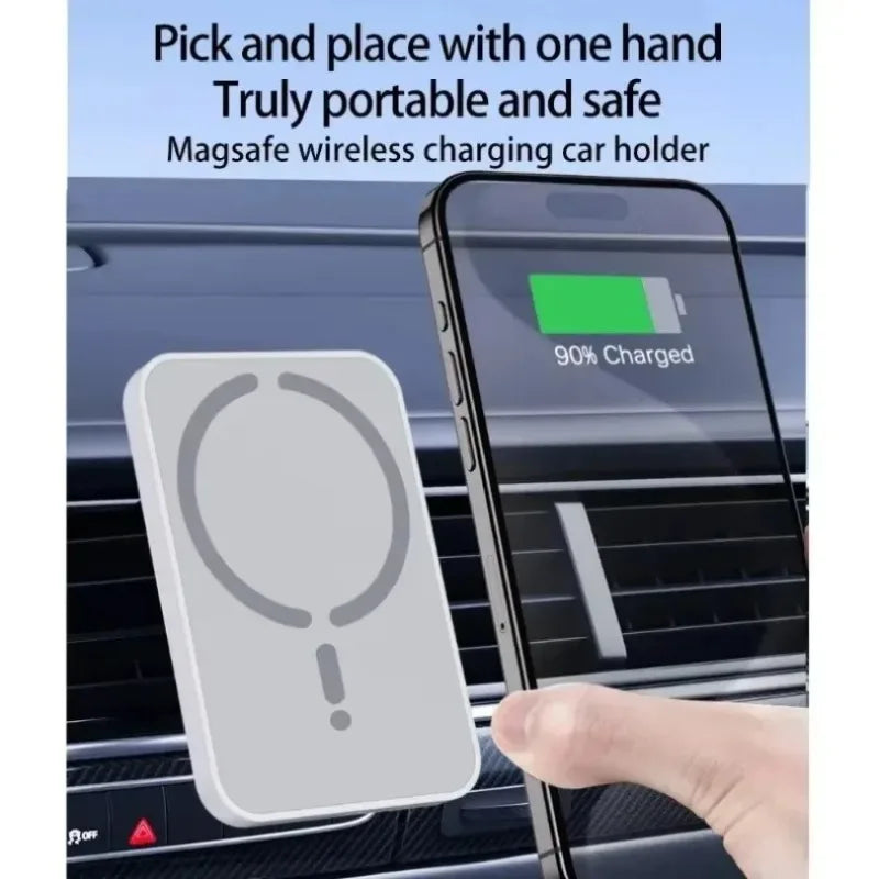 Magnetic MagSafe Wireless Car Charger & Phone Holder