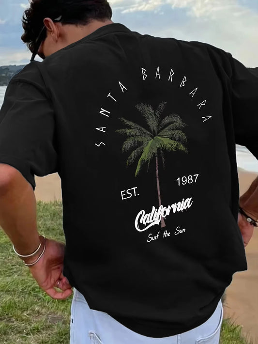 Men's Tropical Coconut Tree Graphic T-Shirt