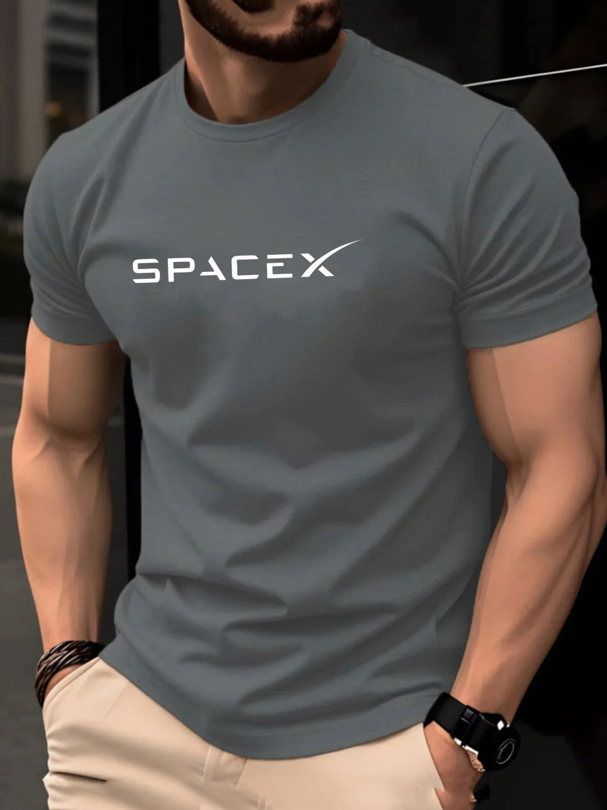 Men's SpaceX Graphic Quick-Dry T-Shirt