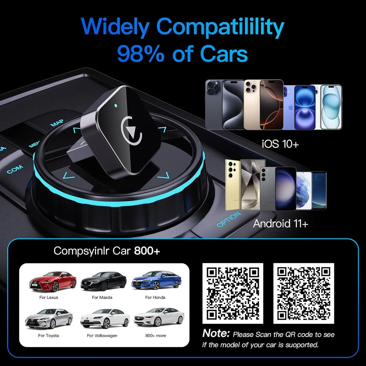 Wireless CarPlay & Android Auto Adapter