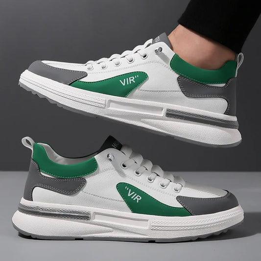 Men's White Chunky Platform Sneakers