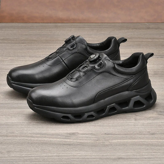 Men's Genuine Leather Walking Sneakers