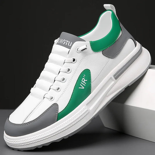 Men's White Chunky Platform Sneakers