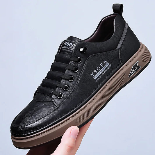 Men's Genuine Leather Casual Sneakers