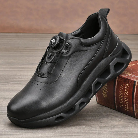 Men's Genuine Leather Walking Sneakers