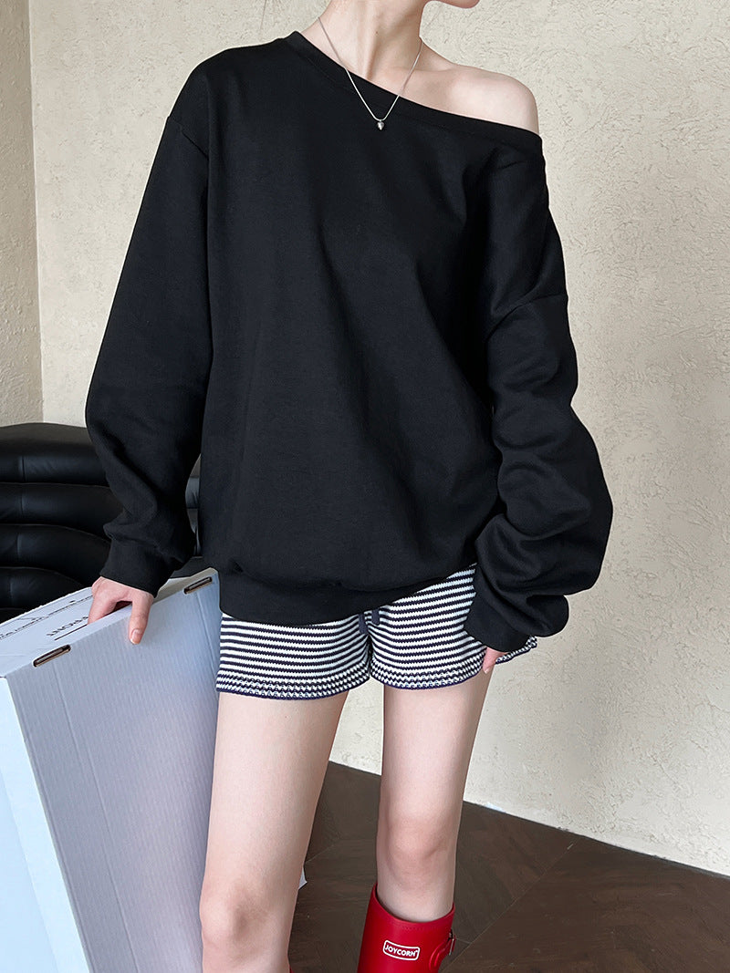 Women's Oversized Off-Shoulder Sweatshirt