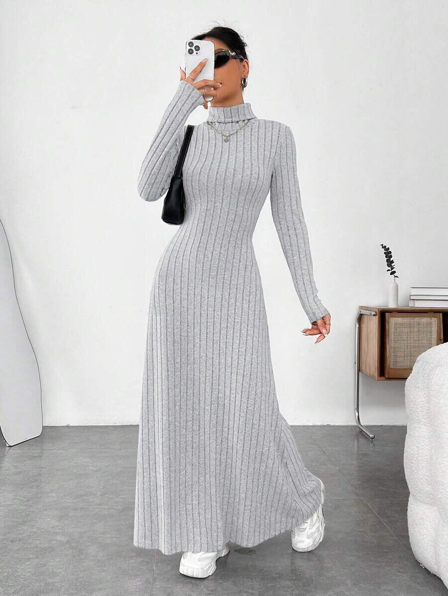 Women's Slim-Fit Turtleneck Sweater Dress