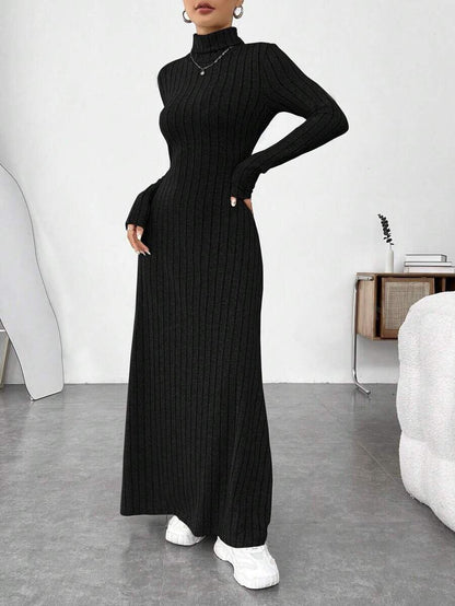 Women's Slim-Fit Turtleneck Sweater Dress