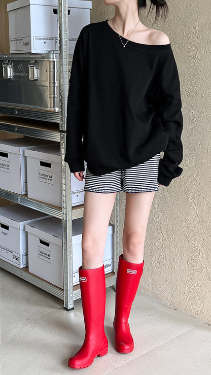 Women's Oversized Off-Shoulder Sweatshirt