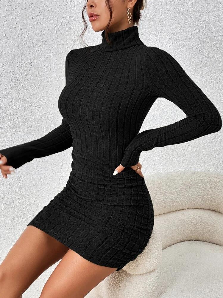 Women's Elegant Long-Sleeve Bodycon Dress