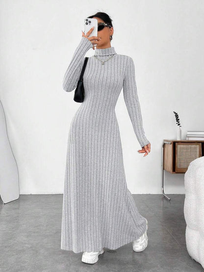 Women's Slim-Fit Turtleneck Sweater Dress