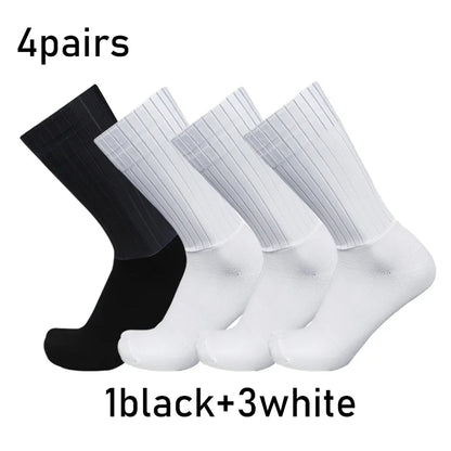 Non-Slip Cycling Sports Socks – 4 Pairs