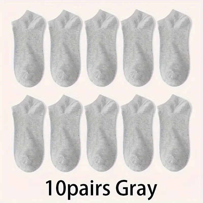 Unisex Breathable Ankle Socks – 5/10 Pack