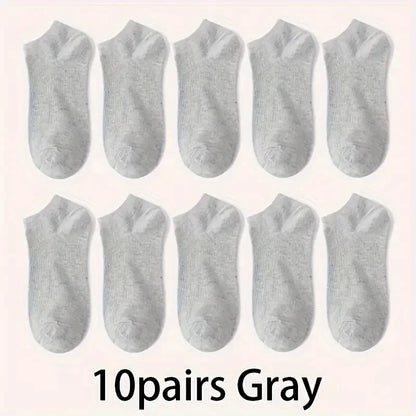Unisex Breathable Ankle Socks – 5/10 Pack