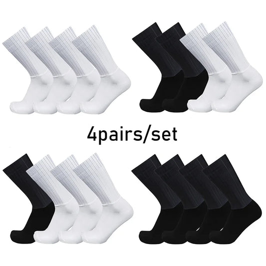 Non-Slip Cycling Sports Socks – 4 Pairs