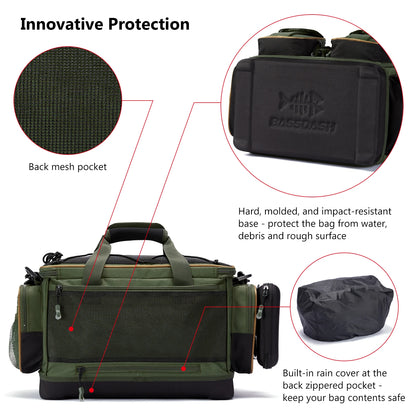 BASSDASH Waterproof Fishing Tackle Bag