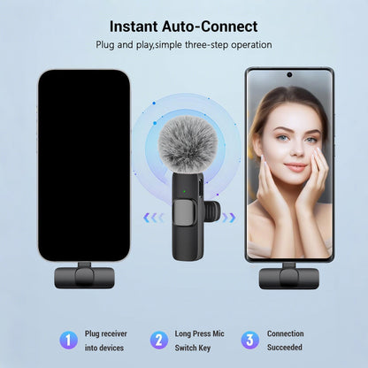 Wireless Lavalier Microphone with USB-C