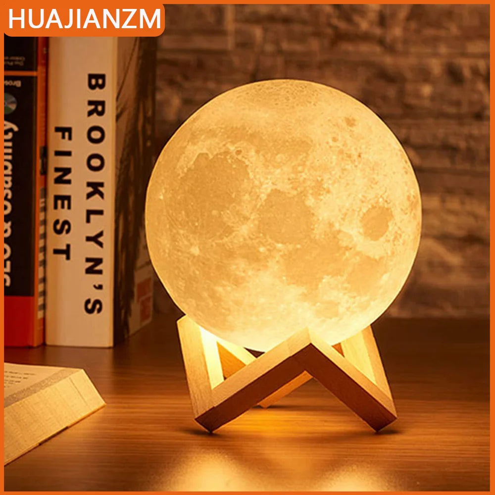 LED Moon Night Light with Stand