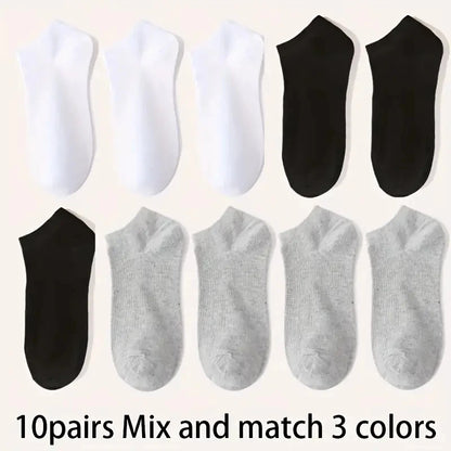 Unisex Breathable Ankle Socks – 5/10 Pack