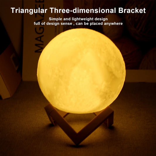 LED Moon Night Light with Stand