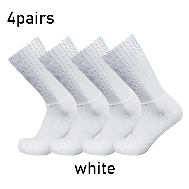 Non-Slip Cycling Sports Socks – 4 Pairs