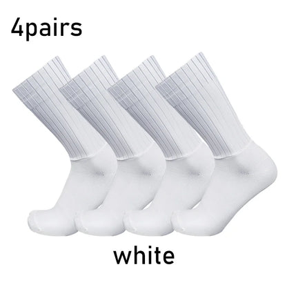 Non-Slip Cycling Sports Socks – 4 Pairs