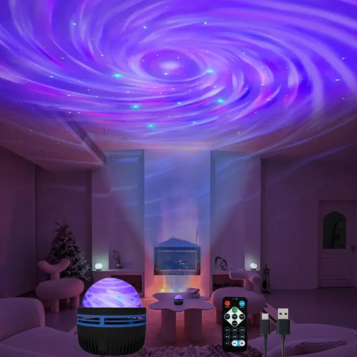 LED Galaxy Projector with Remote Control