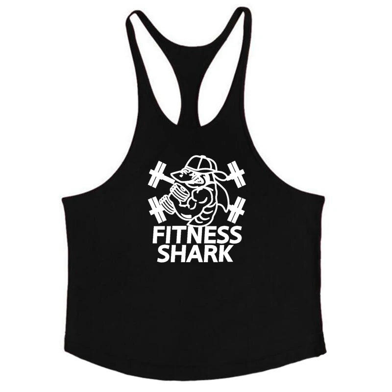 Men's Y-Back Cotton Gym Tank Top