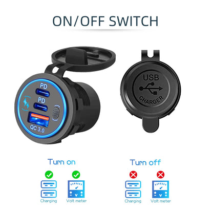 112W Dual Fast Car Charger – PD & QC 3.0