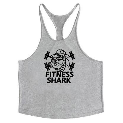 Men's Y-Back Cotton Gym Tank Top