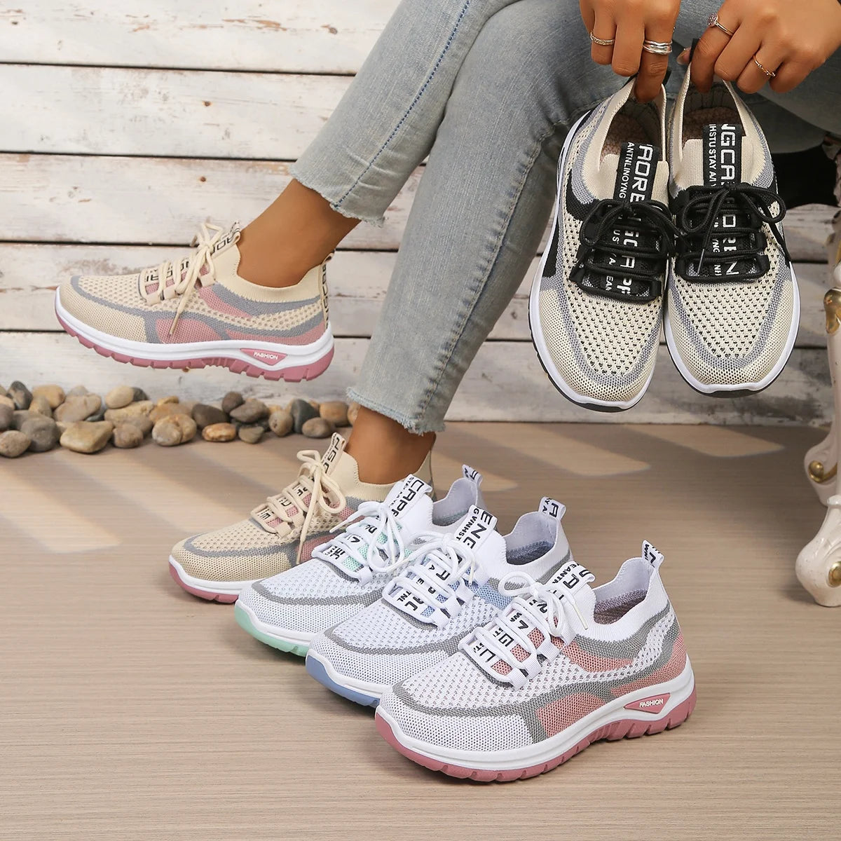 Women's Two-Tone Casual Sneakers