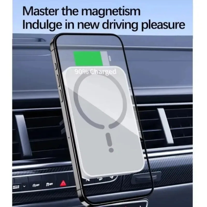 Magnetic MagSafe Wireless Car Charger & Phone Holder