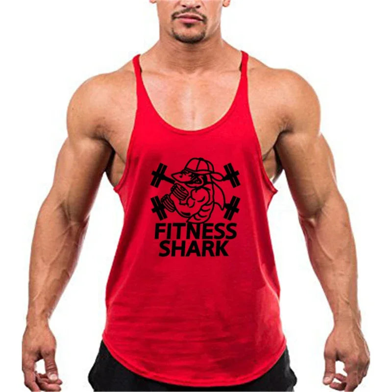 Men's Y-Back Cotton Gym Tank Top