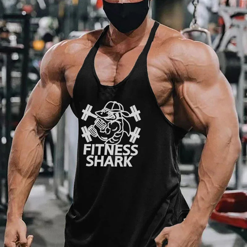 Men's Y-Back Cotton Gym Tank Top