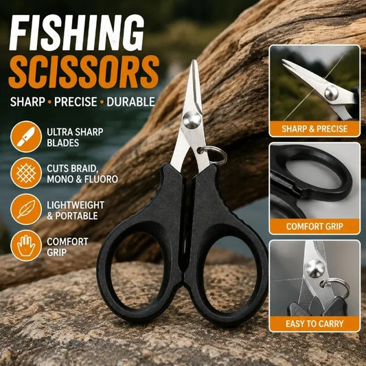 Titanium-Coated Fishing Scissors & Line Cutter