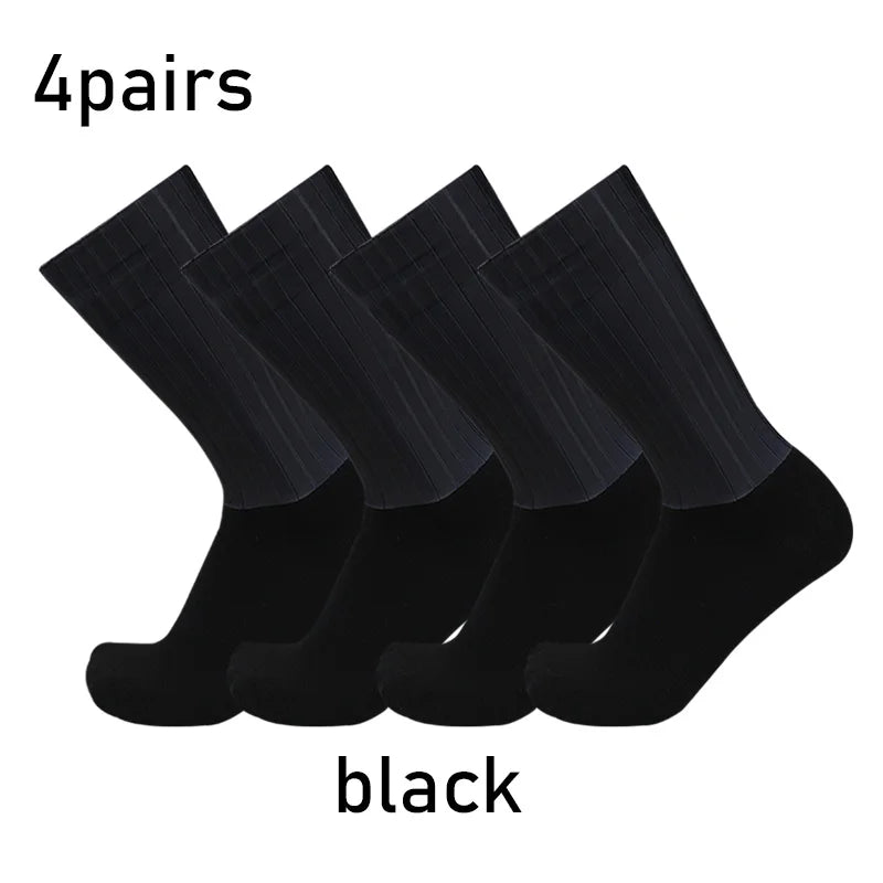Non-Slip Cycling Sports Socks – 4 Pairs