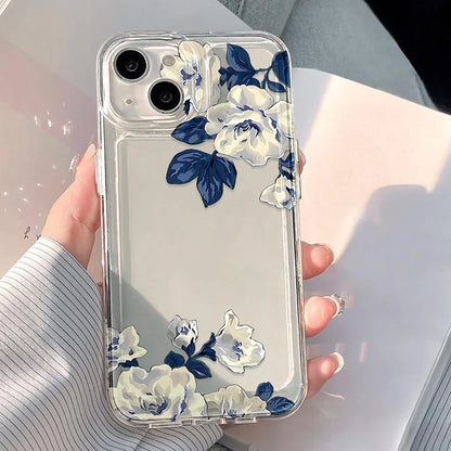 Vintage Floral Clear TPU iPhone Case