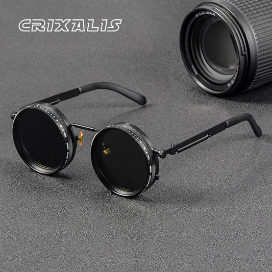 CRIXALIS Polarized Retro Round Sunglasses